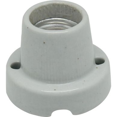 Portalmpara cermica base recta blanco