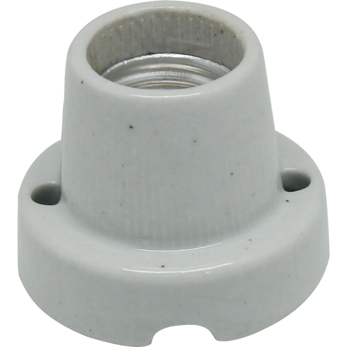 HALUX - Portalámpara cerámica base recta blanco