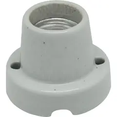 HALUX - Portalámpara cerámica base recta blanco