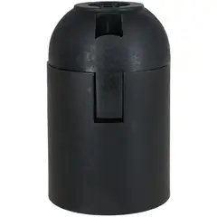 HALUX - Portalámpara plástico bornera negro