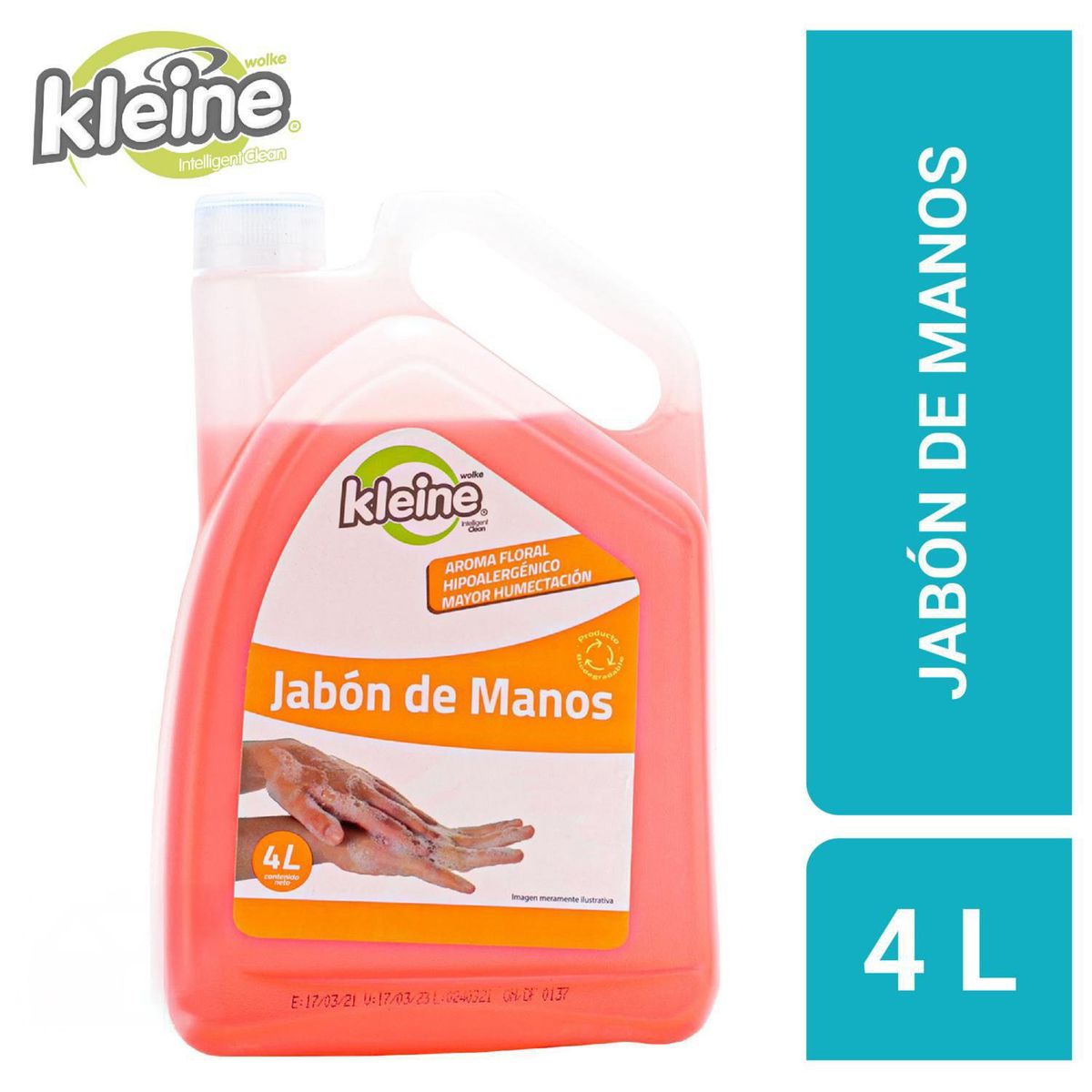 KLEINE WOLKE - Jabón Líquido Manos Kleine Wolke 4 Litros Suavizante Floral Hipoalergénico
