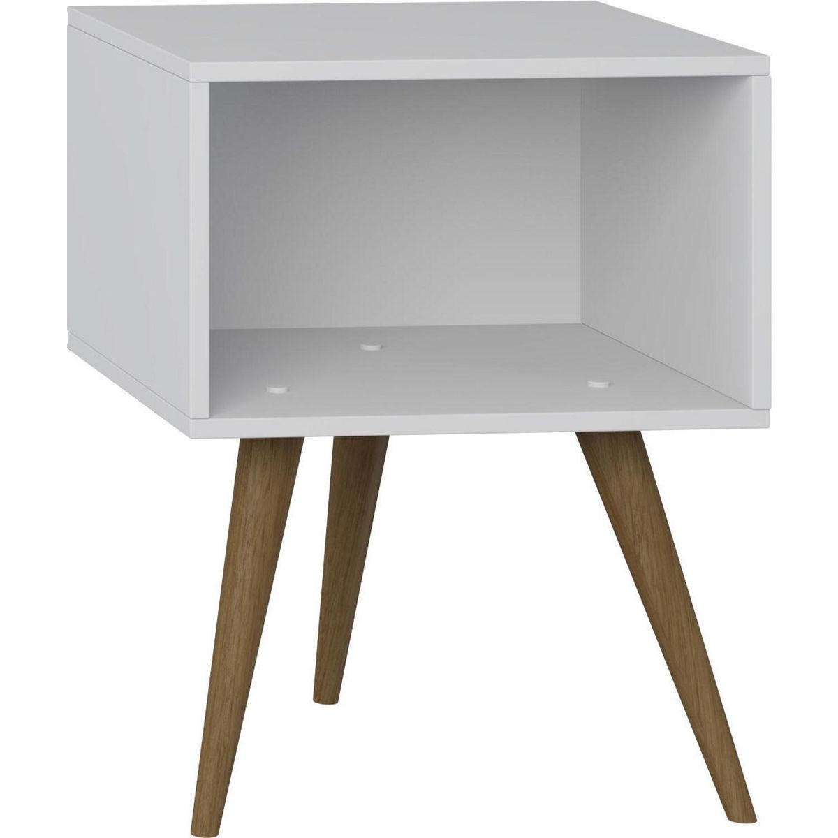 BECONCEPT - Mesa lateral 45x35x58 cm Blanco