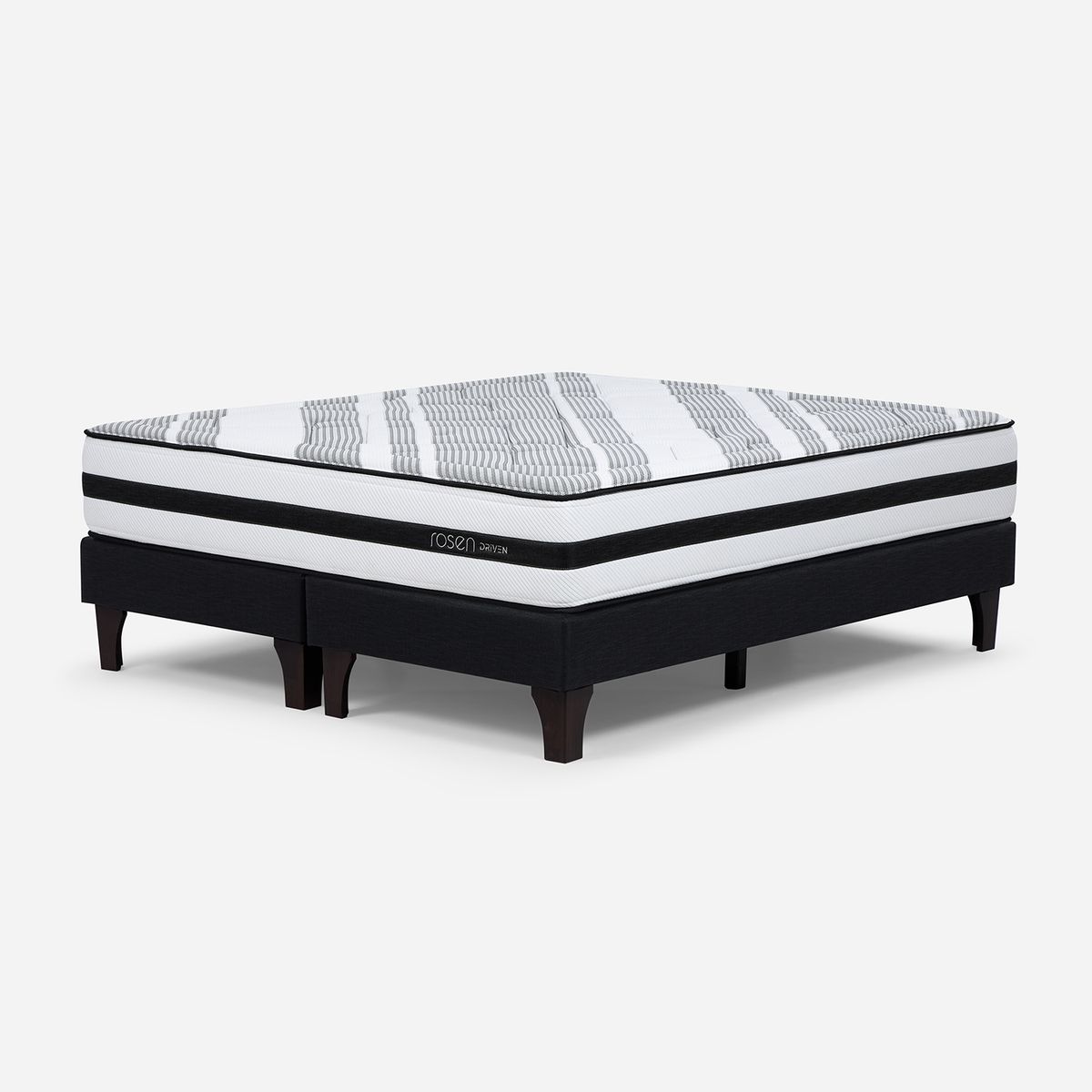 ROSEN - Cama 2 plazas Europea Driven Gris