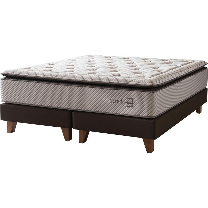 ROSEN - Cama Super King Europea Nest Gris