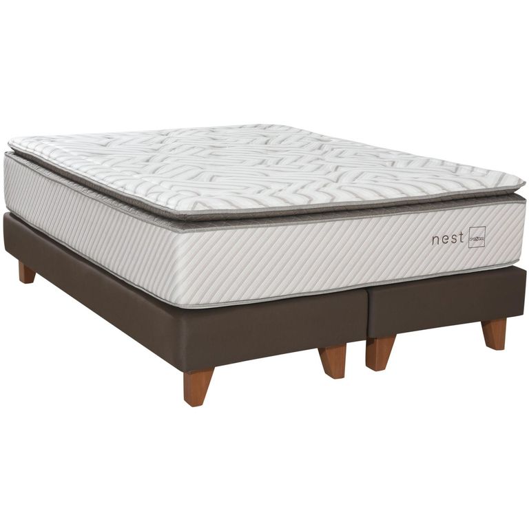ROSEN Cama 2 plazas Europea Nest Gris