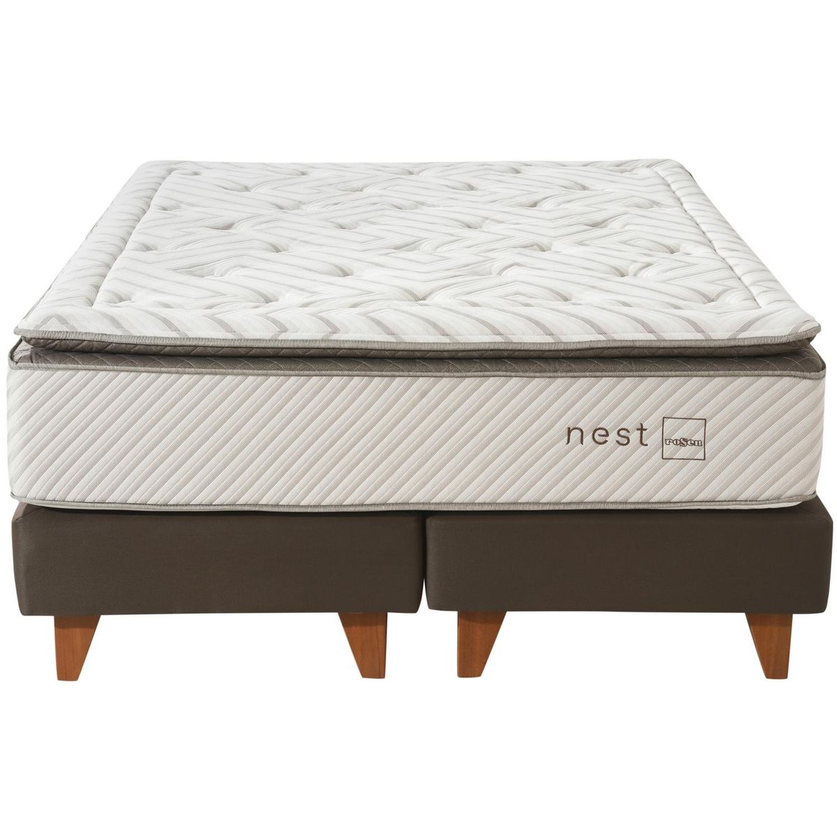 ROSEN - Cama 2 plazas Europea Nest Gris