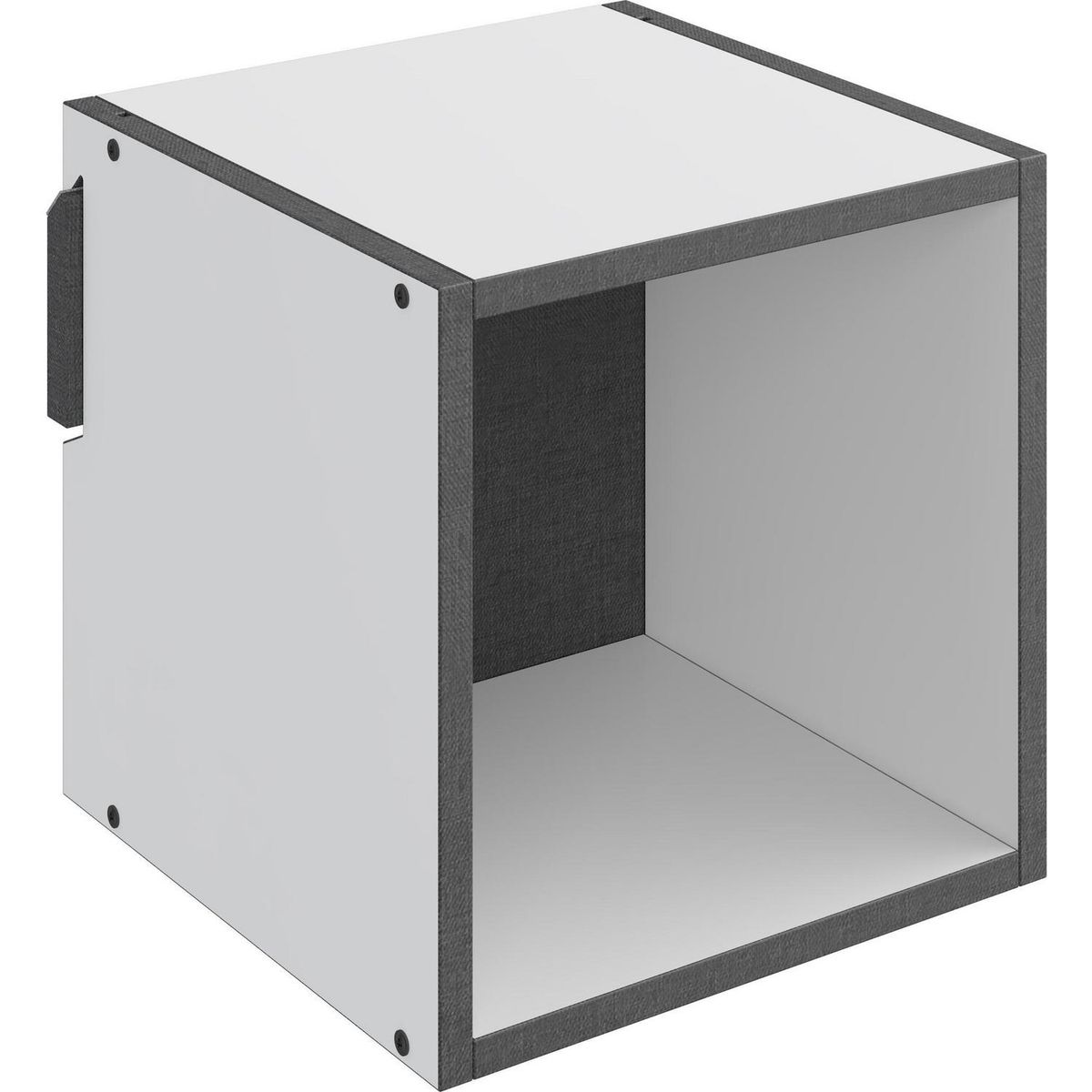 BECONCEPT - Repisa Módulo Cuadrado MDF 1 Nivel(es) 29.5x29.5x29.5 cm Blanco