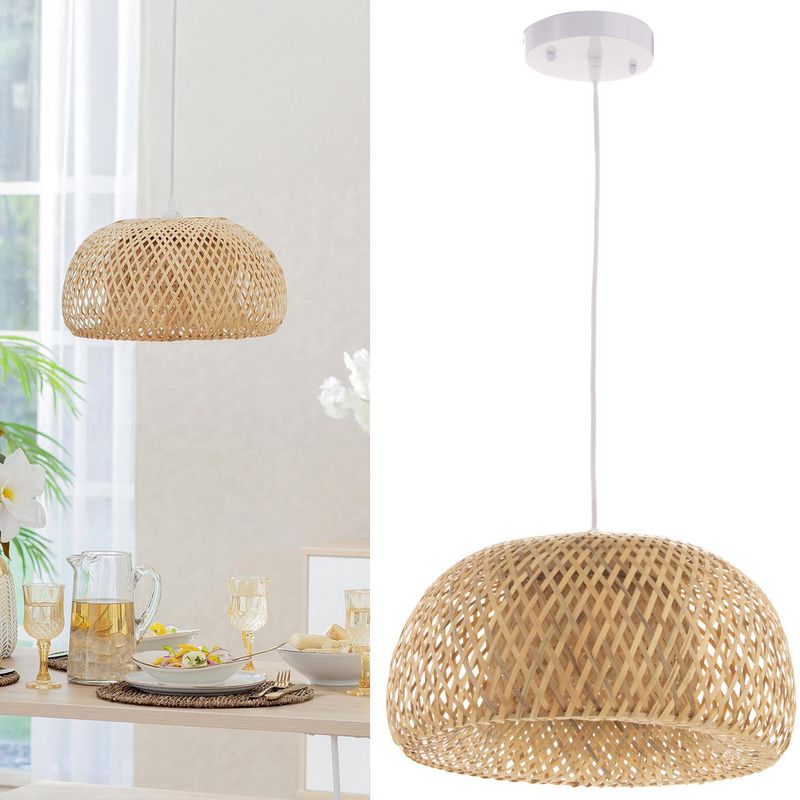JUST HOME COLLECTION - Lámpara Colgante Nature Bambú Beige 38 cm