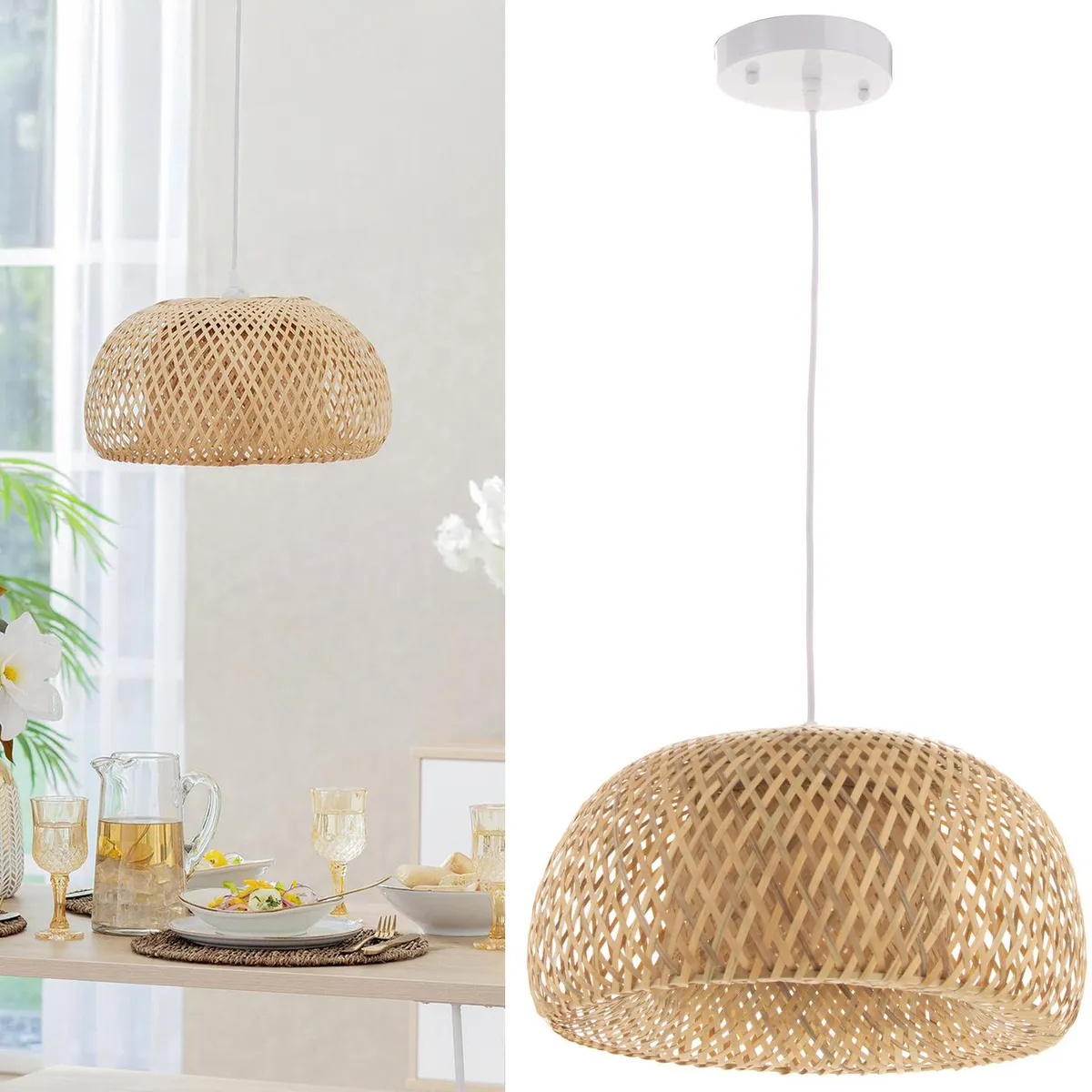 JUST HOME COLLECTION - Lámpara Colgante Nature Bambú Beige