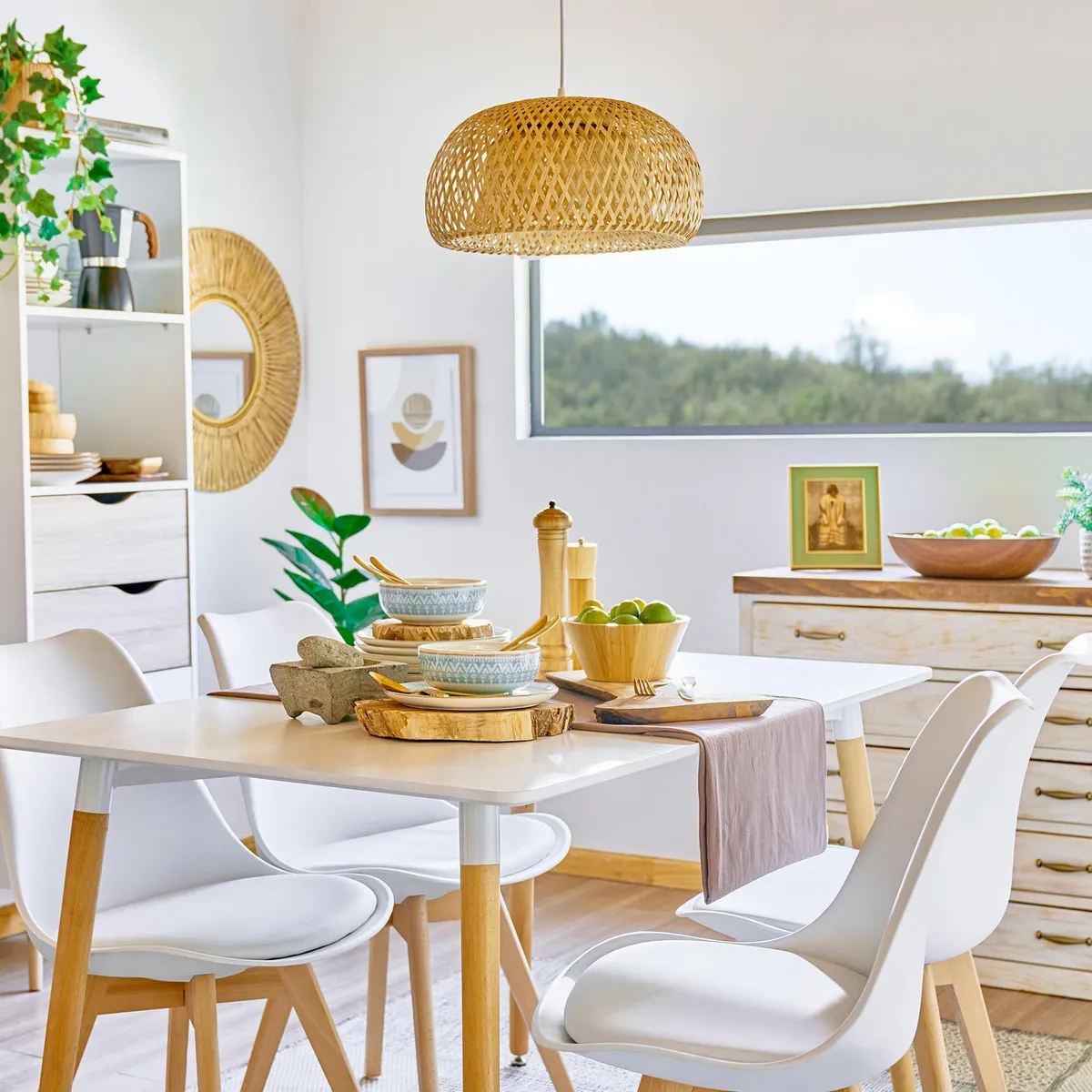 JUST HOME COLLECTION - Lámpara Colgante Nature Bambú Beige