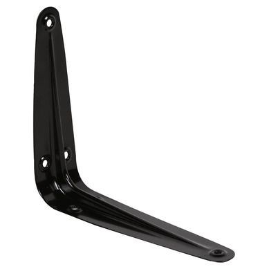 Soporte escuadra para repisa metal 13x15 cm negro.