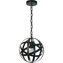 JUST HOME COLLECTION - Lámpara de Colgar Serpa Acero Negro 40 W 25 cm