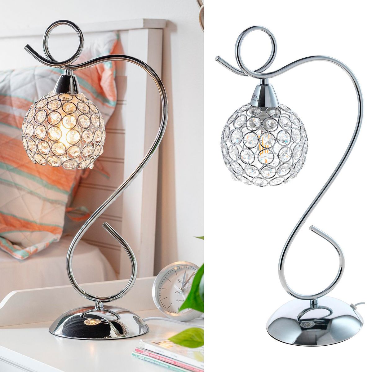 JUST HOME COLLECTION - Lámpara Mesa Almada Blanco 15x38 cm