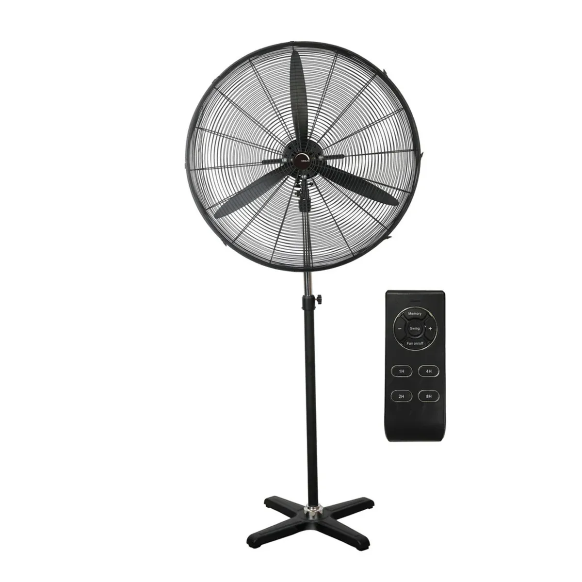 AIROLITE - Ventilador de pedestal mural industrial 26" negro