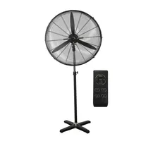 Ventilador de pedestal mural industrial 26"" negro