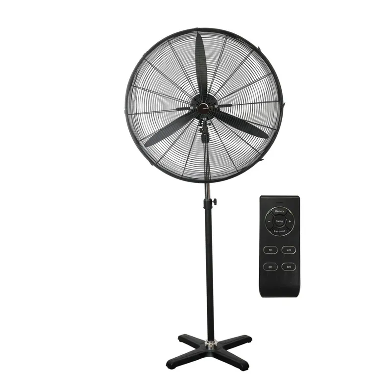 AIROLITE - Ventilador de pedestal mural industrial 26" negro