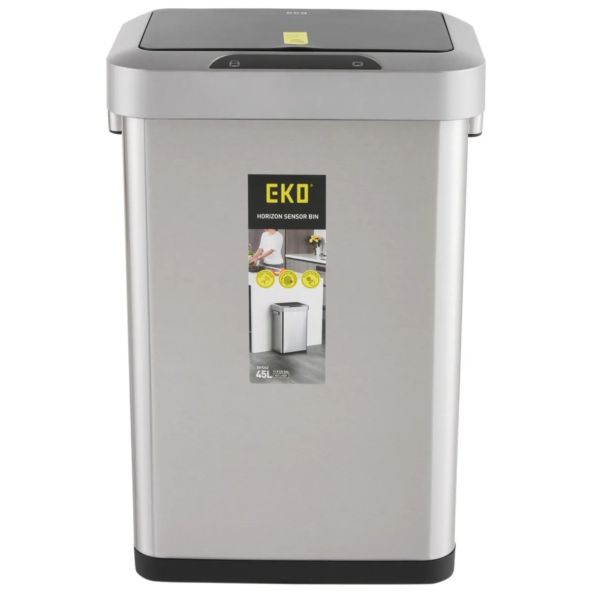 EKO - Papelero 45 Litros Metal Gris