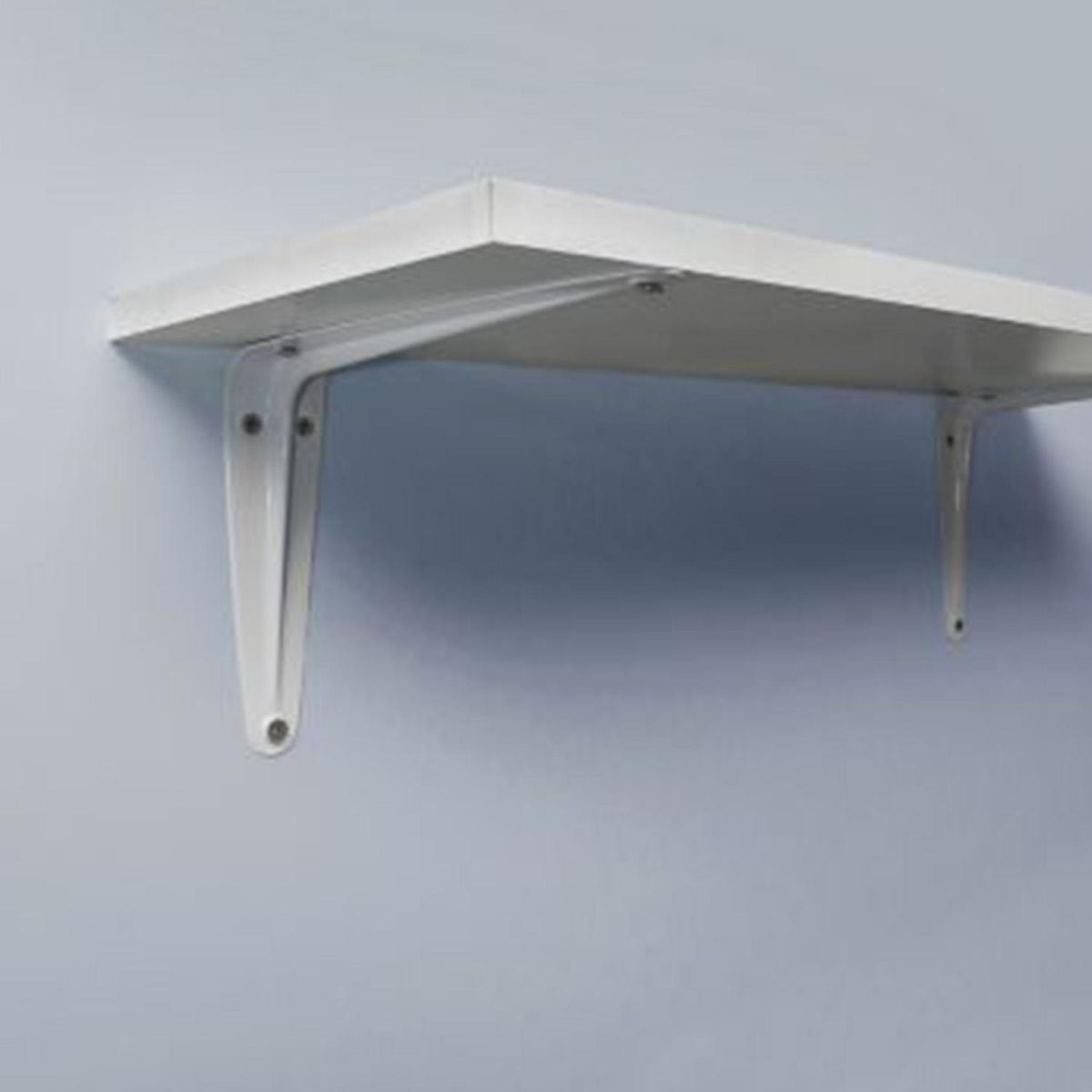 DUCASSE - Soporte escuadra para repisa metal 25x30 cm blanco