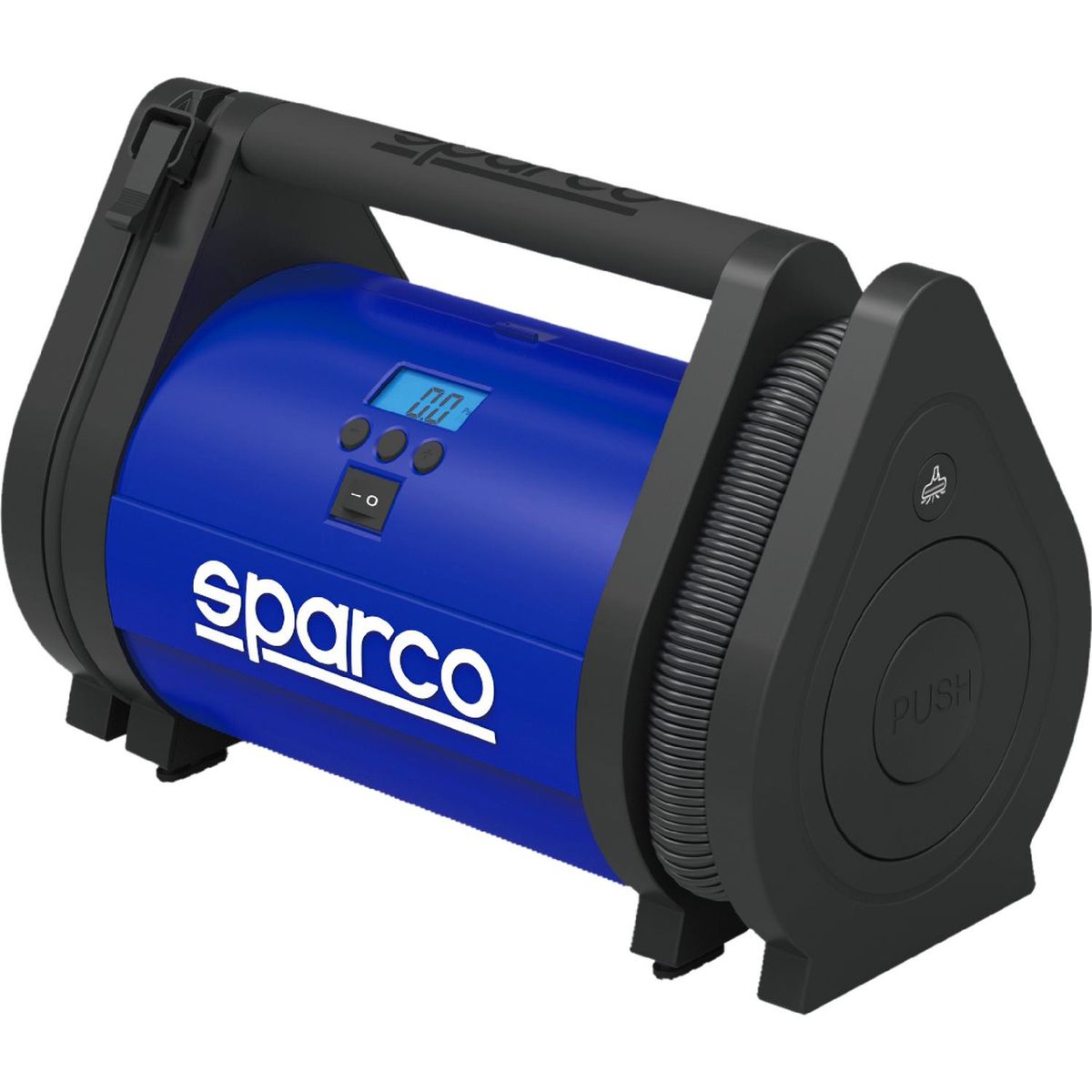 SPARCO - Compresor de Aire Digital Sparco 120W con Medidor Presión y Linterna Led