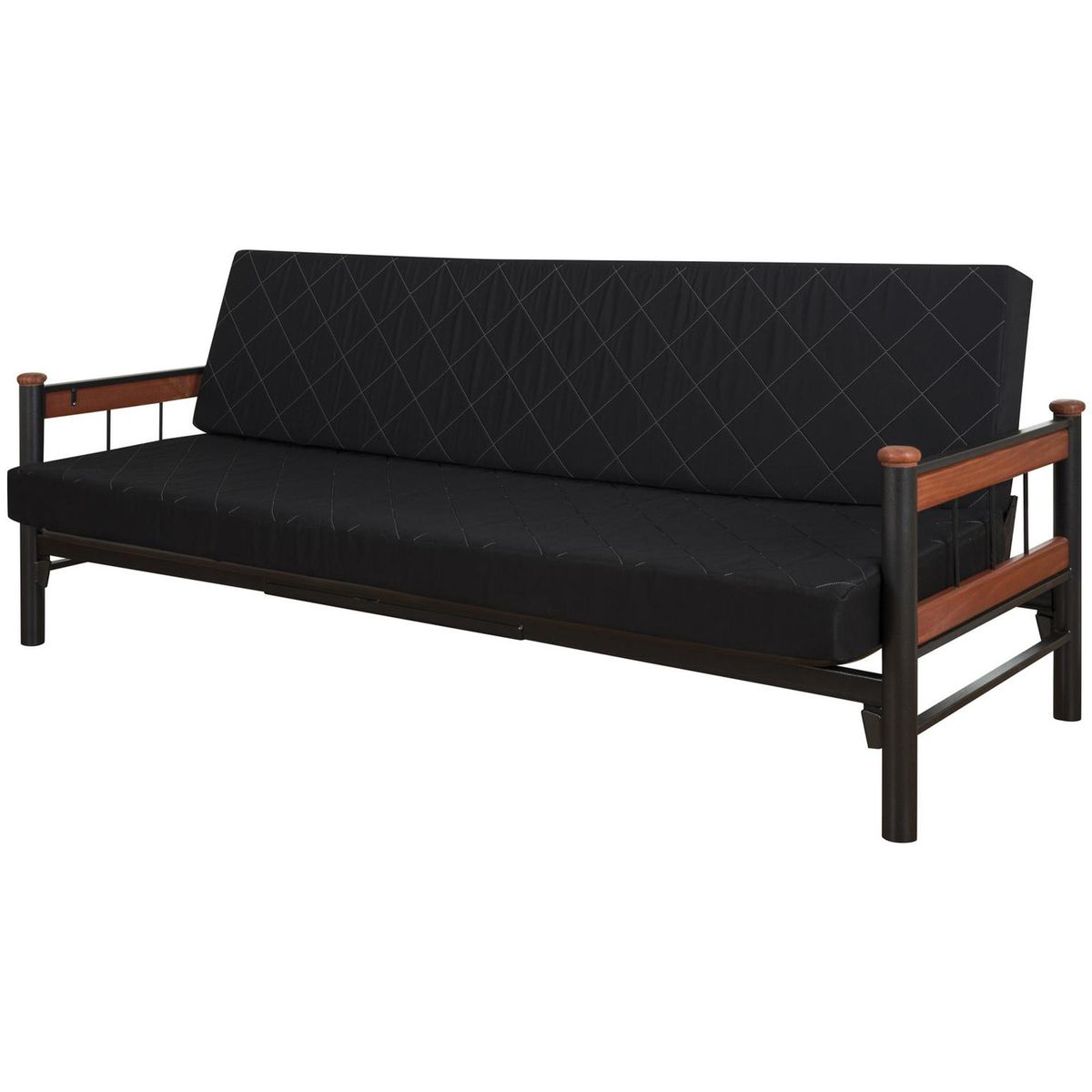 RECUTEX - Futón Romano Negro 190x105x75 cm