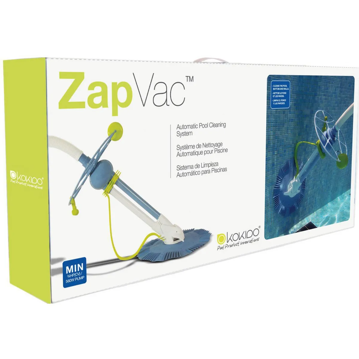 KOKIDO - PE Limpiafondos Zapvac automático para piscinas