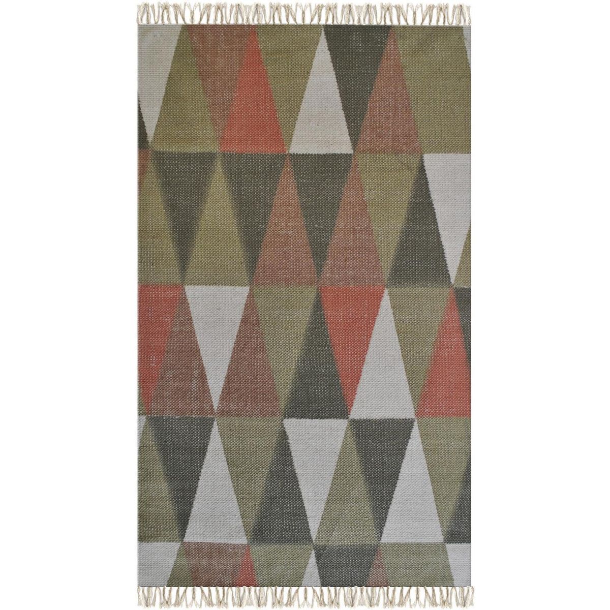 HOME REPUBLIC - Bajada de Cama Kelim Prisma 60x110 cm Poliéster Rosado