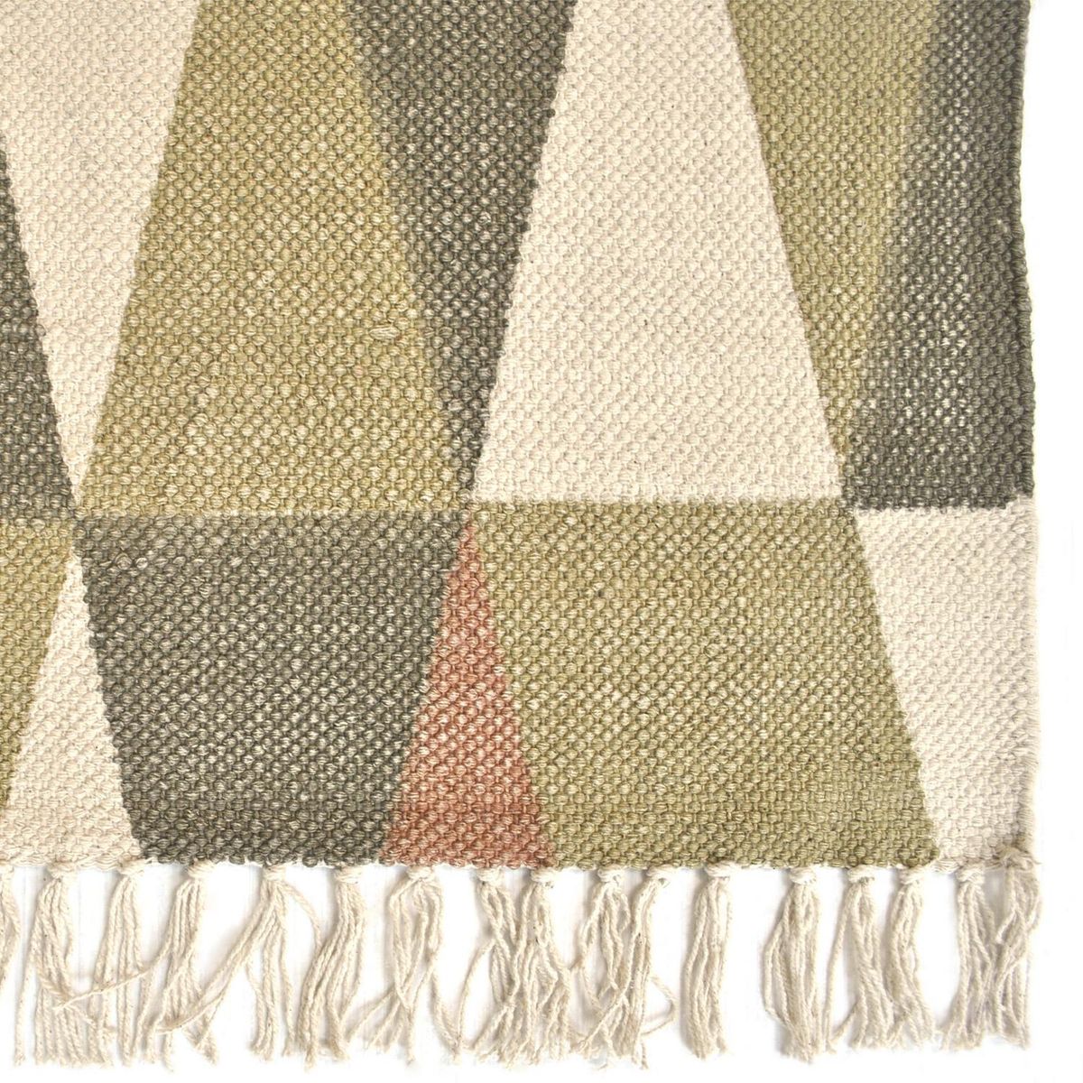 HOME REPUBLIC - Bajada de Cama Kelim Prisma 60x110 cm Poliéster Rosado