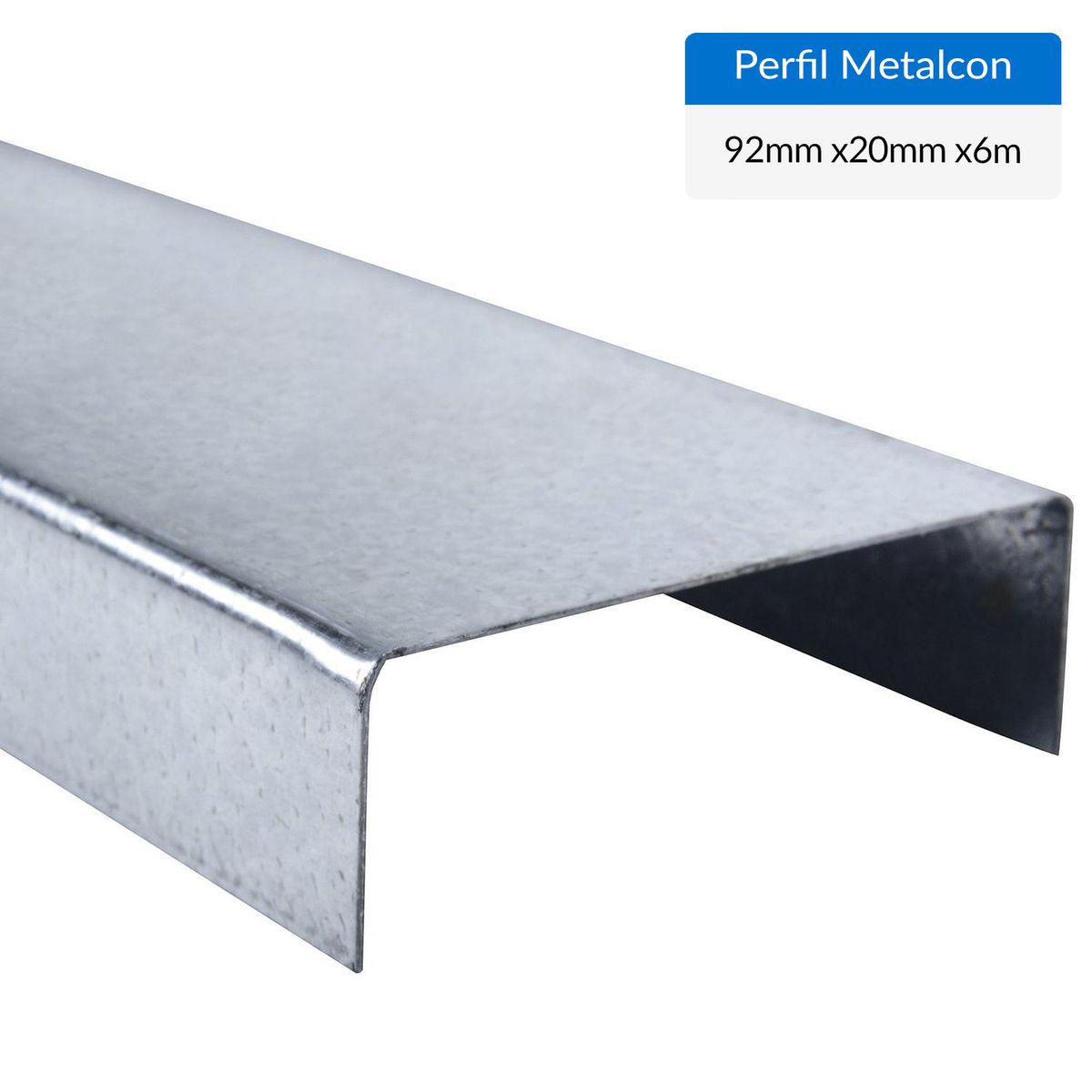 GENERICO - Perfil U Metalcon Estructural Metal 92x20x0.85 mm 6 m