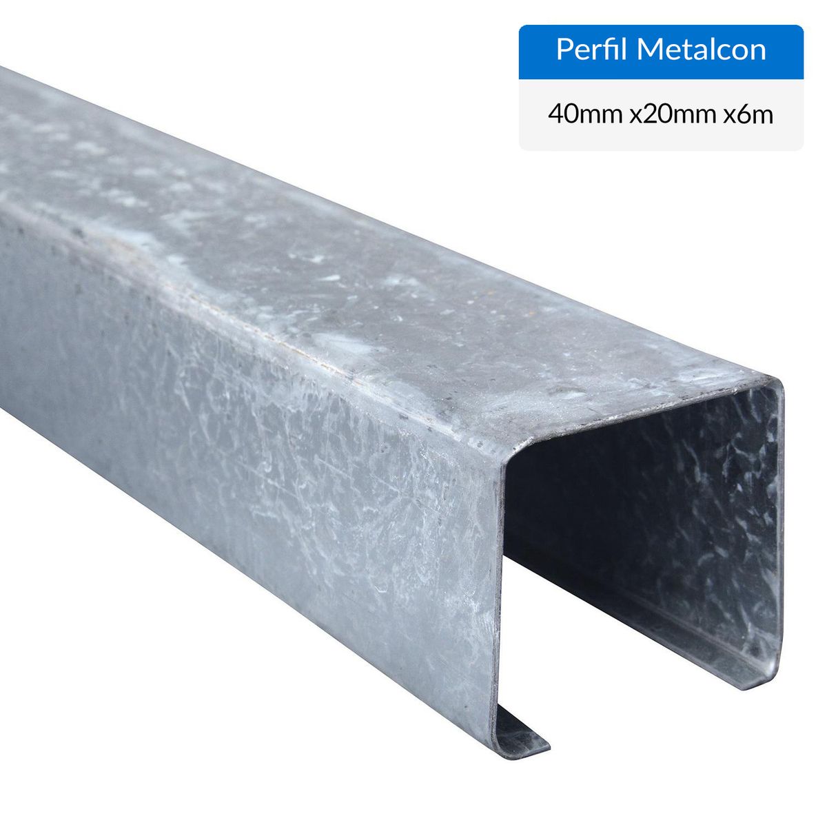 GENERICO - Perfil estructural C Metal 40x20x0.85 mm 6 m