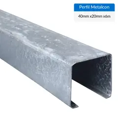 GENERICO - Perfil C Metalcon Estructural Metal 40x20x0.85 mm 6 m