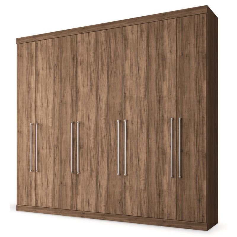 ALTAVISION - Clóset 8 Puerta(s) 4 Cajone(s) 10 Repisa(s) 239x217x46 cm Café