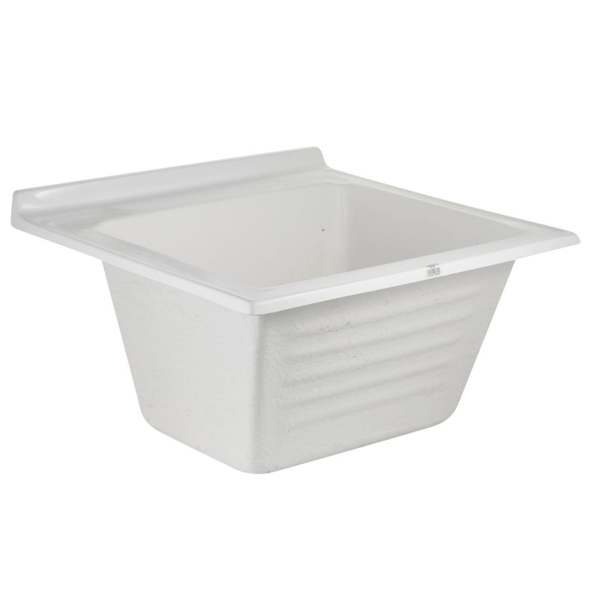 FUSIPLAST - Lavadero Forma Rectangular Fibra de Vidrio 60x37x62 cm Blanco