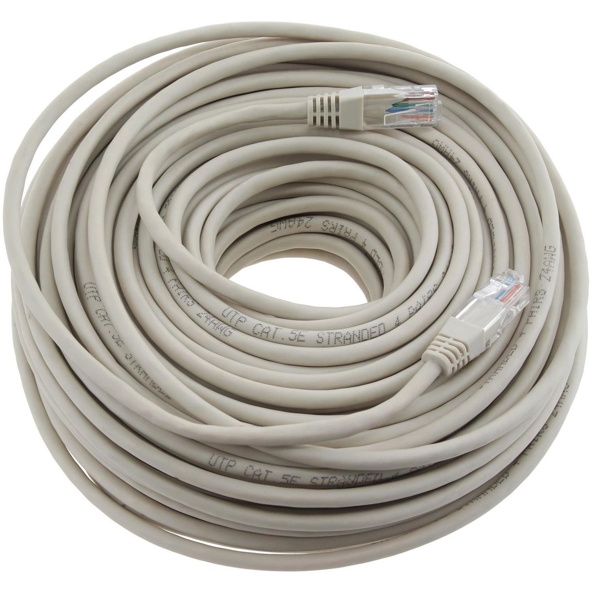 Cable de red 30 metros gris 24 AWG categoría 5E., marca INTROTECH - Foto Principal