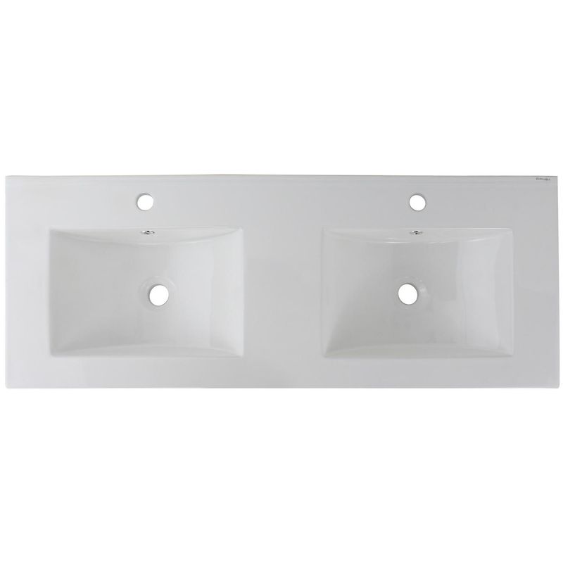 DOMSA - Cubierta Vanitorio con Forma Rectangular Loza 120x19x47 cm Blanco