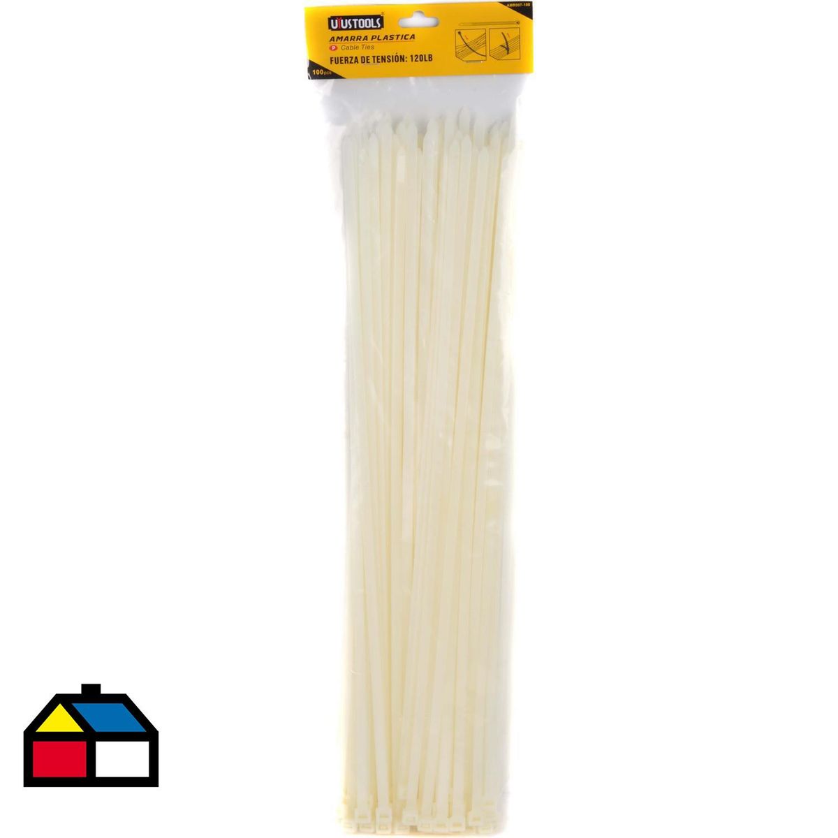 GRUPO UYUSA UYUSTOOLS - Amarra cables 7,5x500 mm Blanco