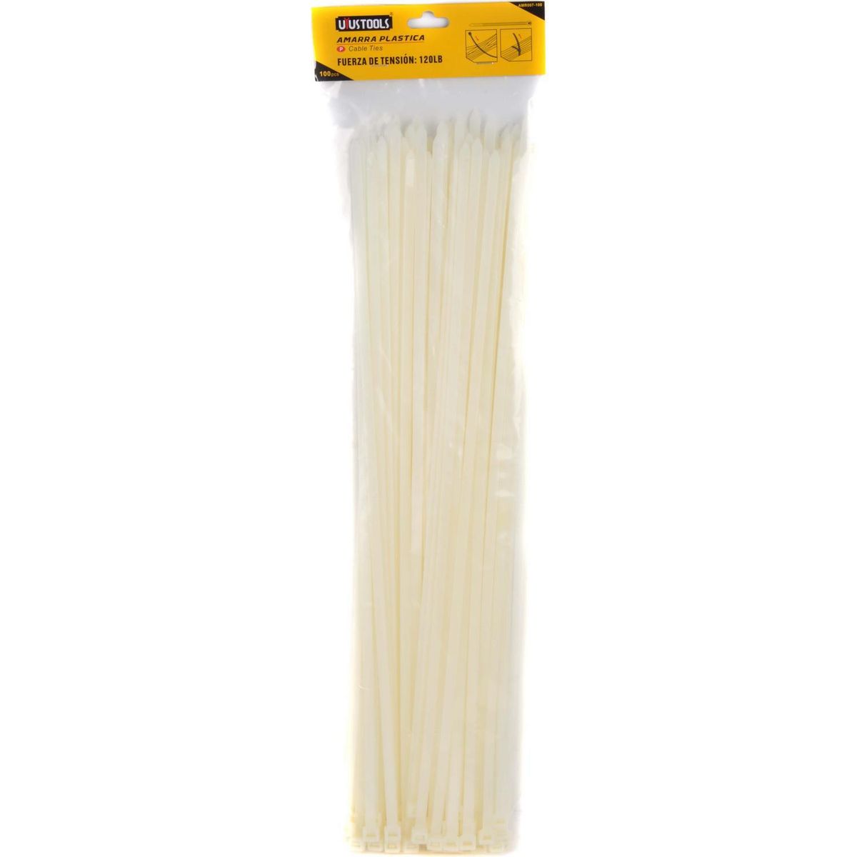 GRUPO UYUSA UYUSTOOLS - Amarra cables 7,5x500 mm Blanco