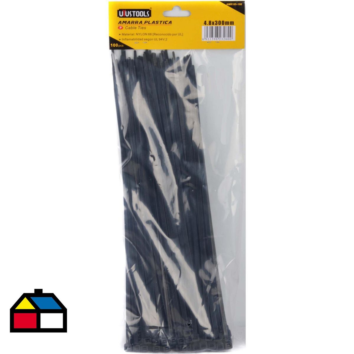 GRUPO UYUSA UYUSTOOLS - Amarra cables 4,8x300 mm Negro