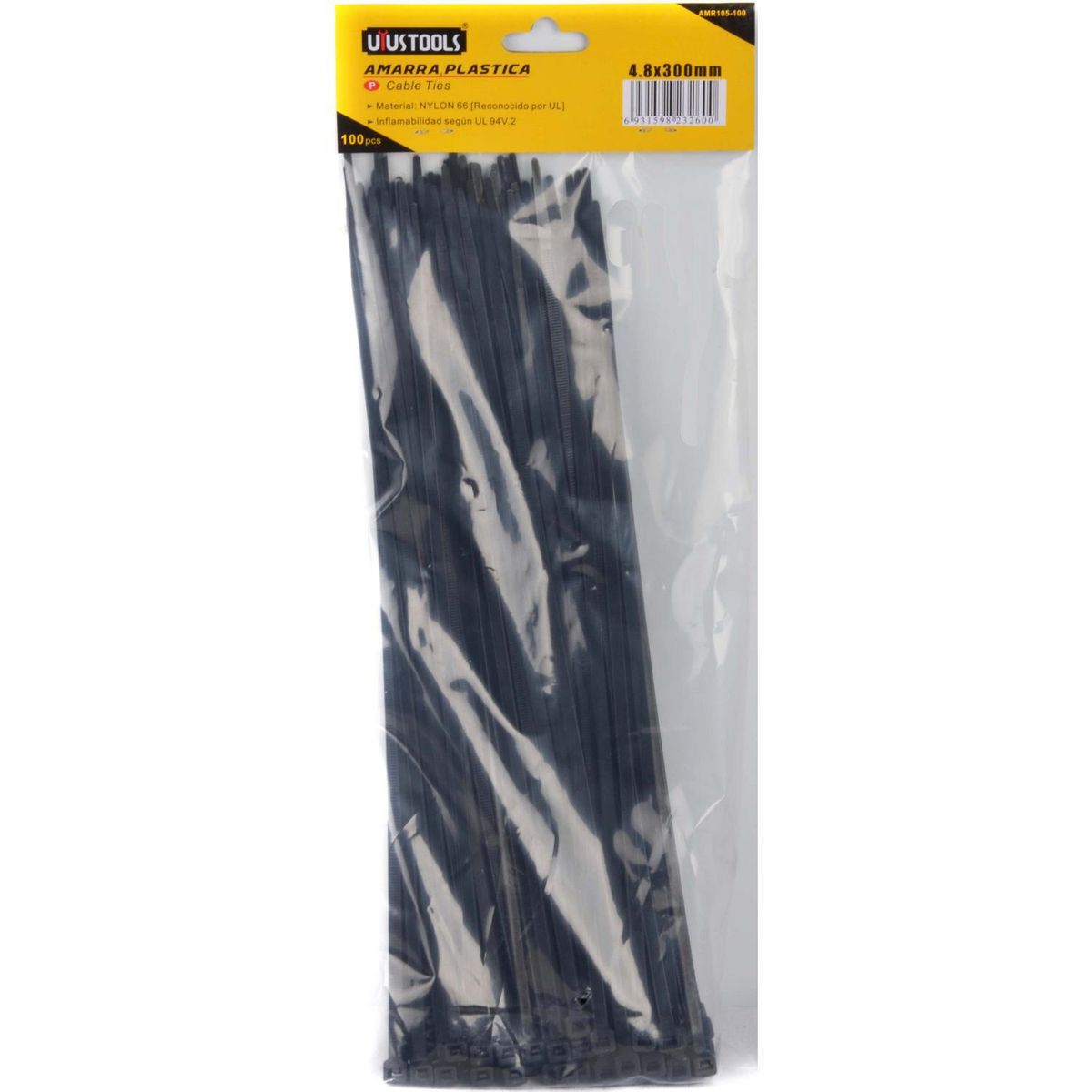 GRUPO UYUSA UYUSTOOLS - Amarra cables 4,8x300 mm Negro