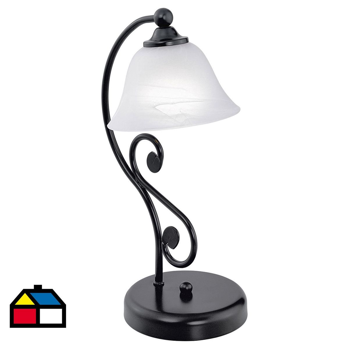 EGLO - Lámpara Mesa Murcia Negro 19x37 cm