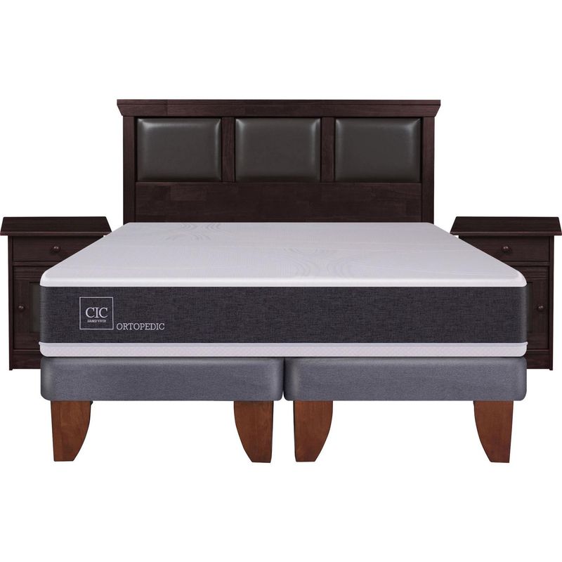 CIC - Cama Europea New Ortopedic King  + muebles