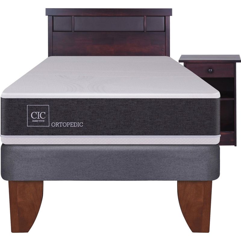 CIC - Cama Europea New Ortopedic 1.5 plazas  + muebles
