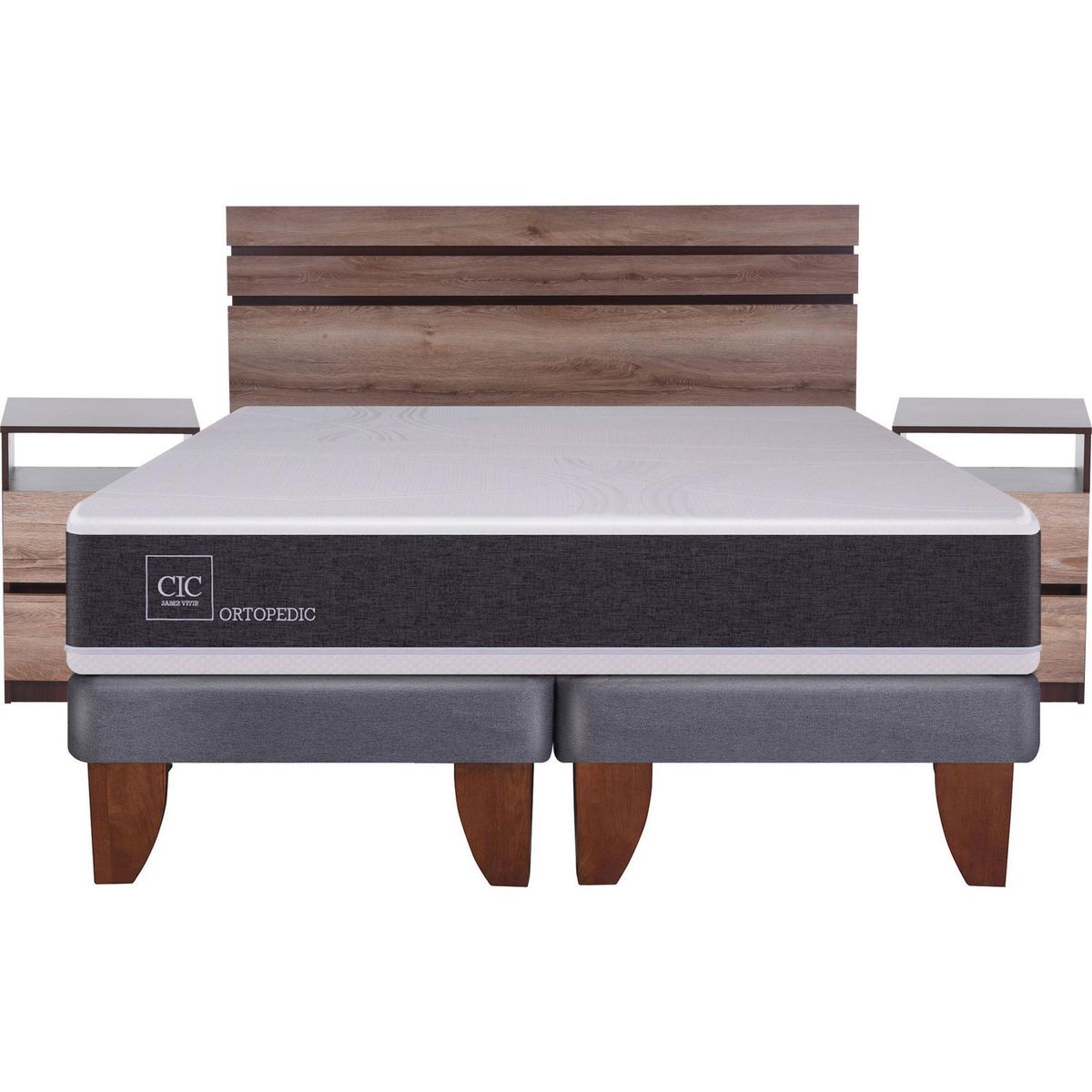 CIC - Cama Europea New Ortopedic King + muebles