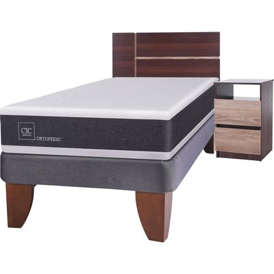 Imagen 2 del producto Cama Europea New Ortopedic 1.5 Plazas + Muebles