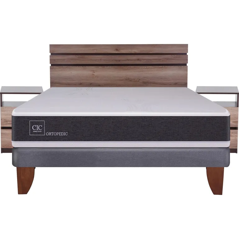 Cama Europea New Ortopedic 2 Plazas Bn + Muebles