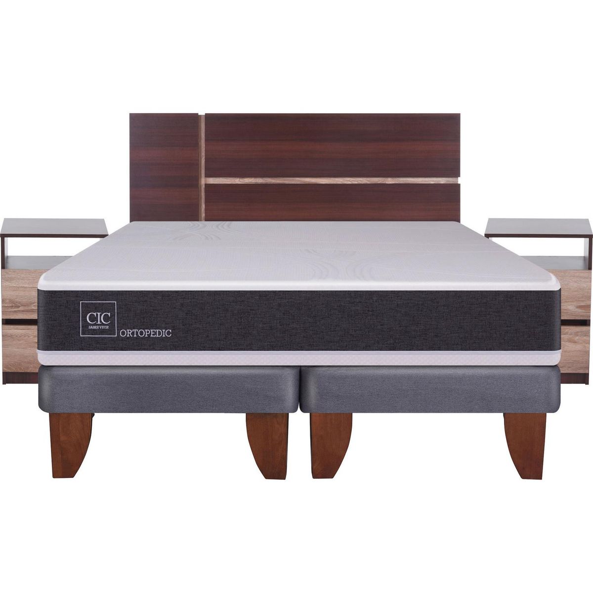 CIC - Cama Europea New Ortopedic King + muebles