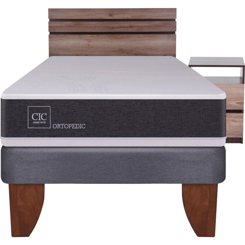 CIC - Cama Europea New Ortopedic 1.5 plazas  + muebles
