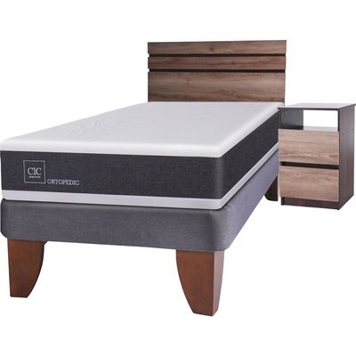 Imagen 2 del producto Cama Europea New Ortopedic 1.5 Plazas + Muebles