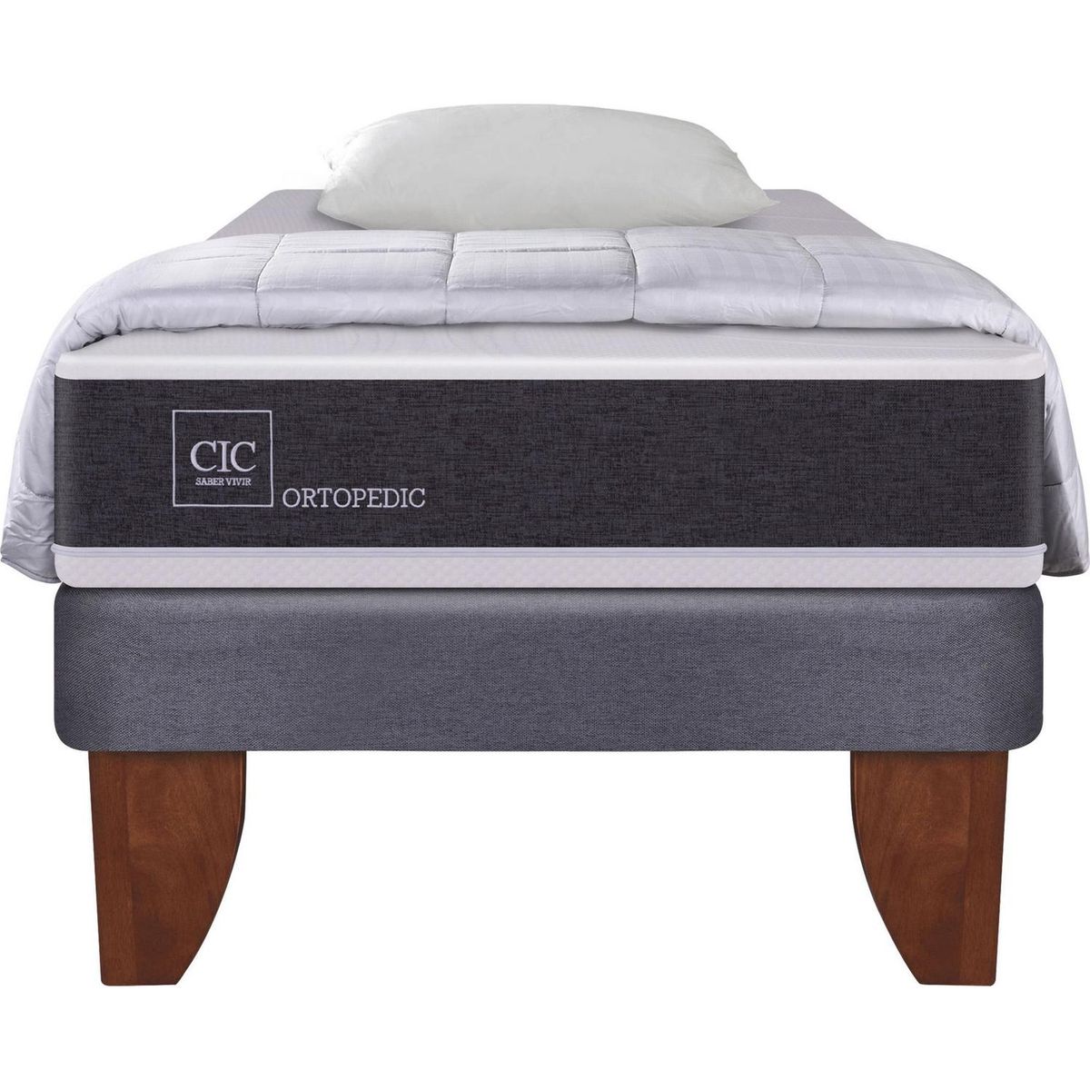 CIC - Cama Europea New Ortopedic 1.5 plazas + almohada + plumón