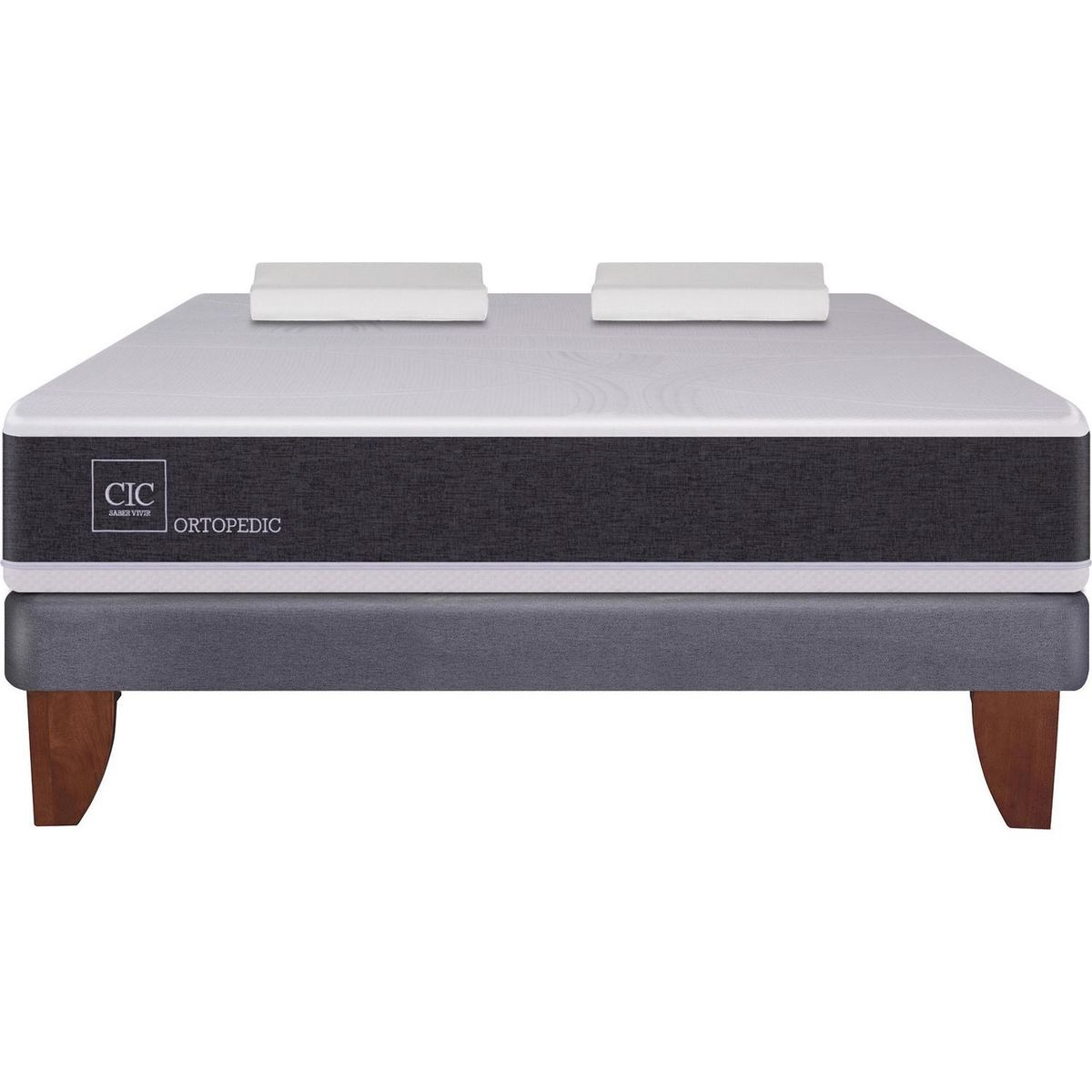 CIC - Cama Europea New Ortopedic 2 plazas BN + 2 almohadas