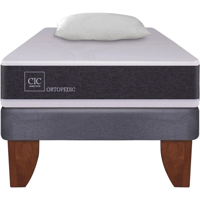 CIC - Cama 1.5 Plazas Europea New Ortopedic Gris